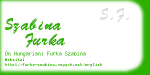 szabina furka business card